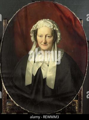 Portrait of Johanna Maria Parvé, Wife of Hendrik André Cornelis Tierens. Dating: 1857. Measurements: h 88 cm × w 68.2 cm × t 3.8 cm; d 9.8 cm. Museum: Rijksmuseum, Amsterdam. Author: Bastiaan de Poorter (mentioned on object). Stock Photo