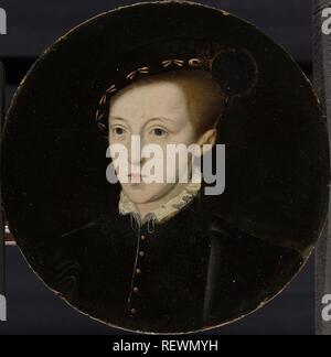 Portrait of Edward VI (1537-1553), King of England. Dating: c. 1550. Place: Netherlands. Measurements: support: d 17.5 cm; t 0.6 cm; d 5.4 cm. Museum: Rijksmuseum, Amsterdam. Author: Jan Cornelisz Vermeyen (rejected attribution). William Scrots (rejected attribution). Stock Photo
