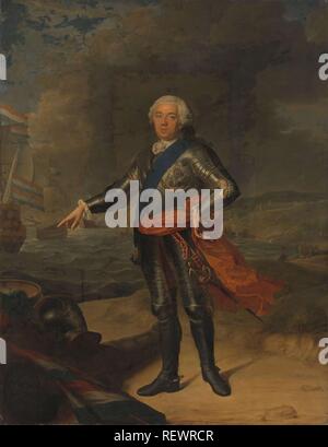 Willem IV (1711-1751), prince of Orange-Nassau. Dating: 1751. Measurements: h 225 cm × w 173 cm; d 10 cm; w 45 kg. Museum: Rijksmuseum, Amsterdam. Author: JACQUES-ANDRE-JOSEPH AVED. Stock Photo