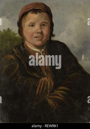 Fisherboy. Dating: 1800 - 1878. Measurements: support: h 41.6 cm × w 30.2 cm; t 1.0 cm; d 7.4 cm. Museum: Rijksmuseum, Amsterdam. Author: Frans Hals (copy after). Stock Photo