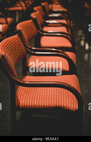 row of chairs at an event Stock Photo