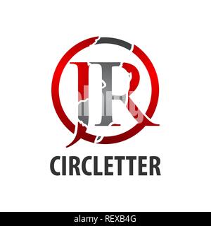 Circle initial letter JR logo concept design. Symbol graphic template element vector Stock Vector