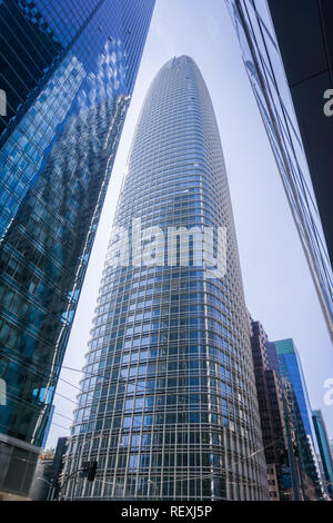 September 5, 2017 San Francisco/CA/USA - The new Salesforce tower is the tallest building in San Francisco Stock Photo