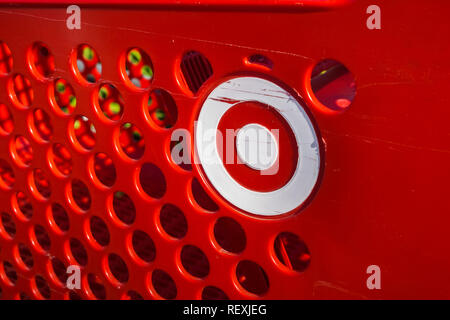 November 14, 2017 Mountain View/CA/USA - Target logo on a shopping cart Stock Photo