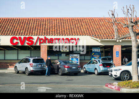 December 4, 2017 Sunnyvale/CA/USA - CVS / pharmacy logo above the ...