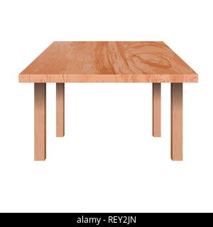 Rectangular shaped table, Stock Vector