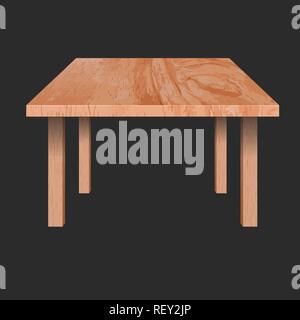 Rectangular shaped table, Stock Vector