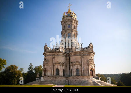 Exterior view to Church of Sign of Blessed Virgin in Dubrovitsy Znamenskaya church in podolsk Moscow region, Russia Stock Photo