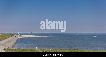 Dike and sea on Texel island in the Netherlands Stock Photo