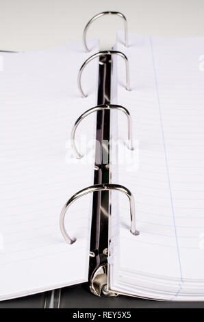 Thick Ringed Notebook Traditional ringed notebook in an A4 format and with lined pages Stock ...