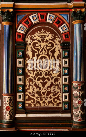 Closeup on a decoration from an old German church Stock Photo