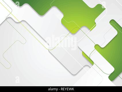 Green and grey abstract geometric corporate concept background. Vector design Stock Vector