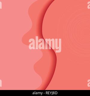 Stylish vector image with circles in coral color and blank place for your text. Stock Vector