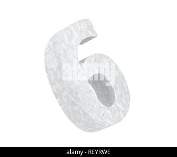 3D rendering concrete number 6 six. 3D render Illustration Stock Photo ...