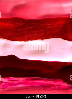 Vibrant red and pink texture. Abstract colorful background. Multicolored pattern in liquid. Creative background with abstract painted waves, handmade  Stock Photo