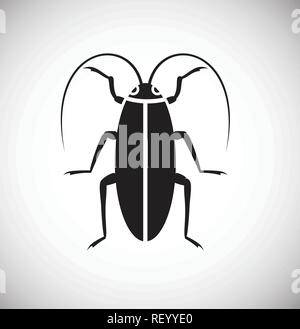 Cockroach Insect icon on white background for graphic and web design, Modern simple vector sign. Internet concept. Trendy symbol for website design web button or mobile app. Stock Vector
