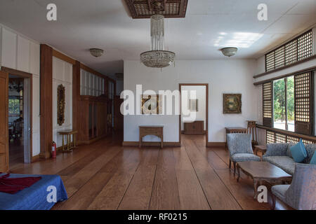 Interior of the Malacañang of the North Palace, Ferdinand Marcos former summer home, Paoay, Ilocos Norte, Philippines Stock Photo