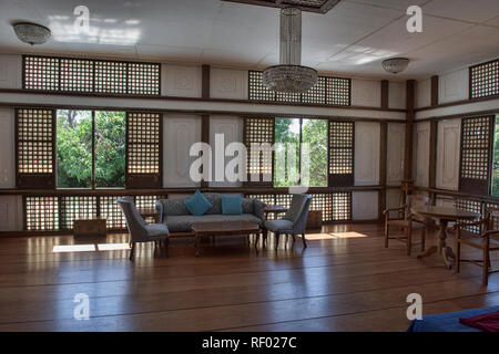 Interior of the Malacañang of the North Palace, Ferdinand Marcos former summer home, Paoay, Ilocos Norte, Philippines Stock Photo