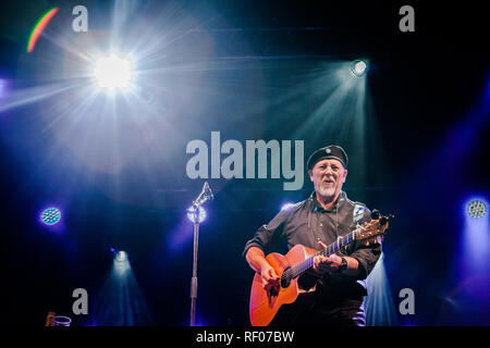 Richard Thompson, the British folk rock singer, musician and songwriter, performs a live concert at the Danish folk, blues and country music festival Tønder Festival 2015. Denmark, 27/08 2015. EXCLUDING DENMARK. Stock Photo