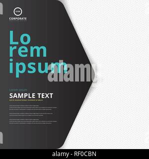 Template layout cover design presentation, brochure, poster, banner, leaflet, annual report on white and gray hexagon pattern background. Vector illus Stock Vector