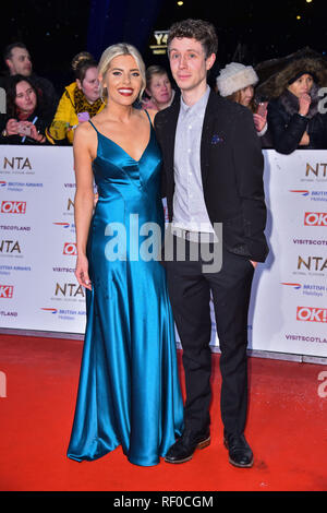 Mollie King and Matt Edmondson attending the National Television Awards 2019 held at the O2 Arena, London Stock Photo