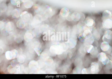 abstract White and gray with glitter, Bokeh circles for Christmas background Stock Photo