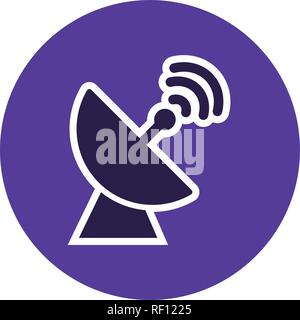 Satellite Dish Vector Icon Sign Icon Vector Illustration For Personal And Commercial Use... Clean Look Trendy Icon... Stock Vector