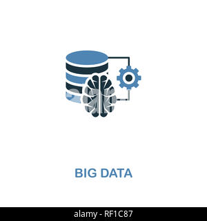 Big Data icon in two colors design. Premium style design from artificial intelligence collection. UX and UI. Pixel perfect big data icon including inc Stock Photo