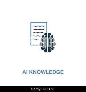 Ai Knowledge icon in two colors design. Premium style design from artificial intelligence collection. UX and UI. Pixel perfect ai knowledge icon inclu Stock Photo