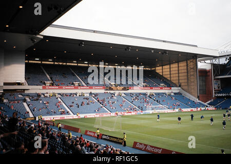 General view of Rangers FC Football Ground, Ibrox Stadium, Glasgow, Scotland, pictured on 11th August 1998 Stock Photo