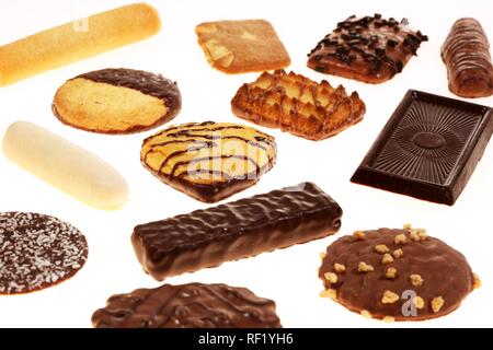 Sweets, assorted cookies, biscuits Stock Photo