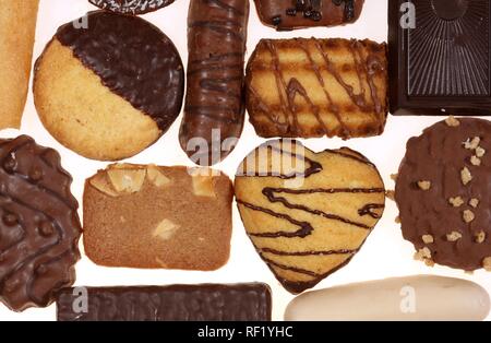 Sweets, assorted cookies, biscuits Stock Photo