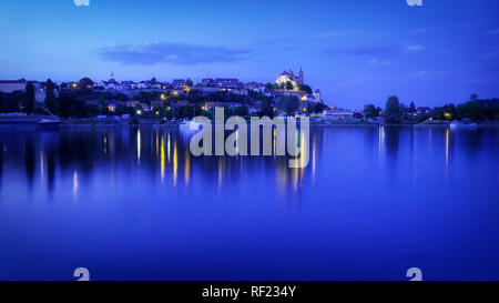 An image of a night view to the church of Breisach Germany Stock Photo