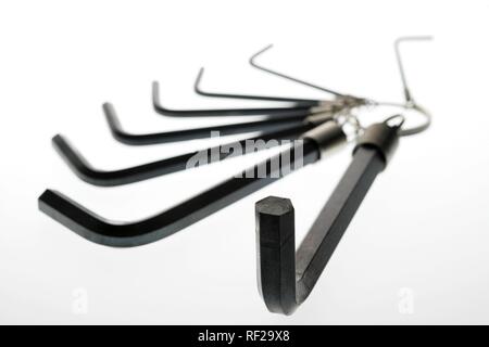 Set of Allen keys (hex keys, Alum keys, Zeta wrenches) Stock Photo