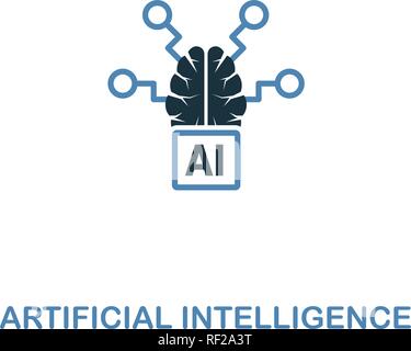 Artificial Intelligence icon in two colors design. Premium style design from artificial intelligence collection. UX and UI. Pixel perfect artificial i Stock Vector