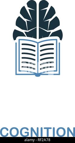 Cognition icon in two colors design. Premium style design from artificial intelligence collection. UX and UI. Pixel perfect cognition icon including i Stock Vector