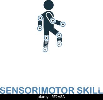 Sensorimotor Skill icon in two colors design. Premium style design from artificial intelligence collection. UX and UI. Pixel perfect sensorimotor skil Stock Vector