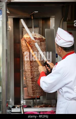 Doner kebab stand, Istanbul, Turkey Stock Photo