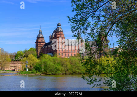 Germany, Bavaria, Franconia, Lower Franconia, Aschaffenburg, Schloss Johannisburg at Main river Stock Photo