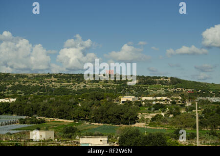 Mellieha, Malta, 30 december 2018 -red tower Stock Photo