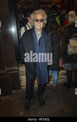 London, UK. 23rd Jan, 2019. Luc Plamondon seen attending the opening night of 'Notre Dame de Paris' at the London Coliseum in London. Credit: Gary Mitchell/SOPA Images/ZUMA Wire/Alamy Live News Stock Photo