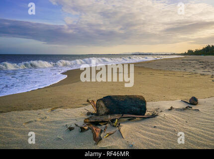 Ninh Chu beach in Vietnam during sunset Stock Photo