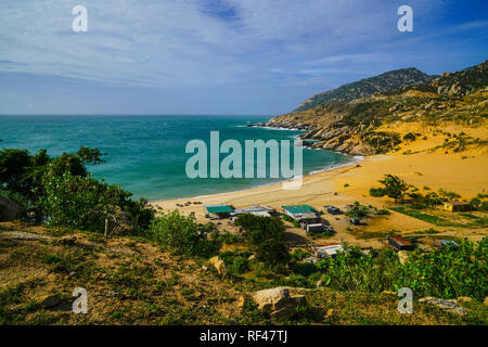 Sea and sand dunes view at Mui Dinh, Vietnam Stock Photo