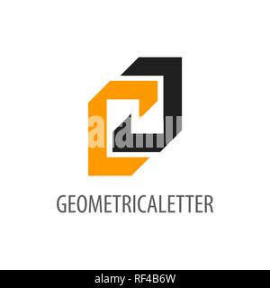 Geometrical initial letter CJ logo concept design. Symbol graphic template element vector Stock Vector