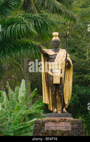 Hawaii, Big Island, Hilo, Wailoa River State Park, King Kamehameha the ...
