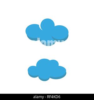 weather cloud isolated icon. eps 10 Stock Vector