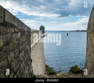 France, Morbihan, Port Louis Citadel modified by Vauban, at Lorient harbour entrance Stock Photo