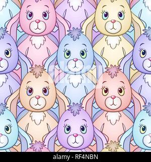 Rabbits, Seamless Background Stock Vector
