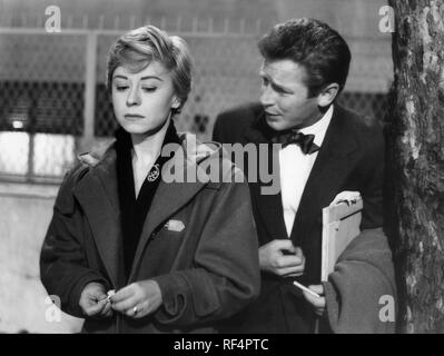 giulietta masina and richard basehart, il bidone, 1955 Stock Photo