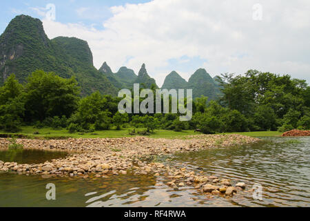 Karst mountains in Yangshuo China Stock Photo